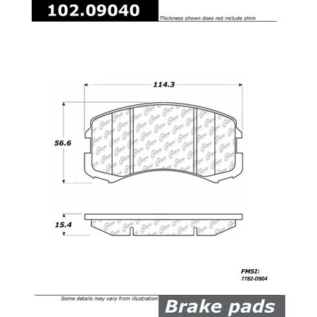 Centric Parts CTEK Brake Pads, 102.09040 102.09040